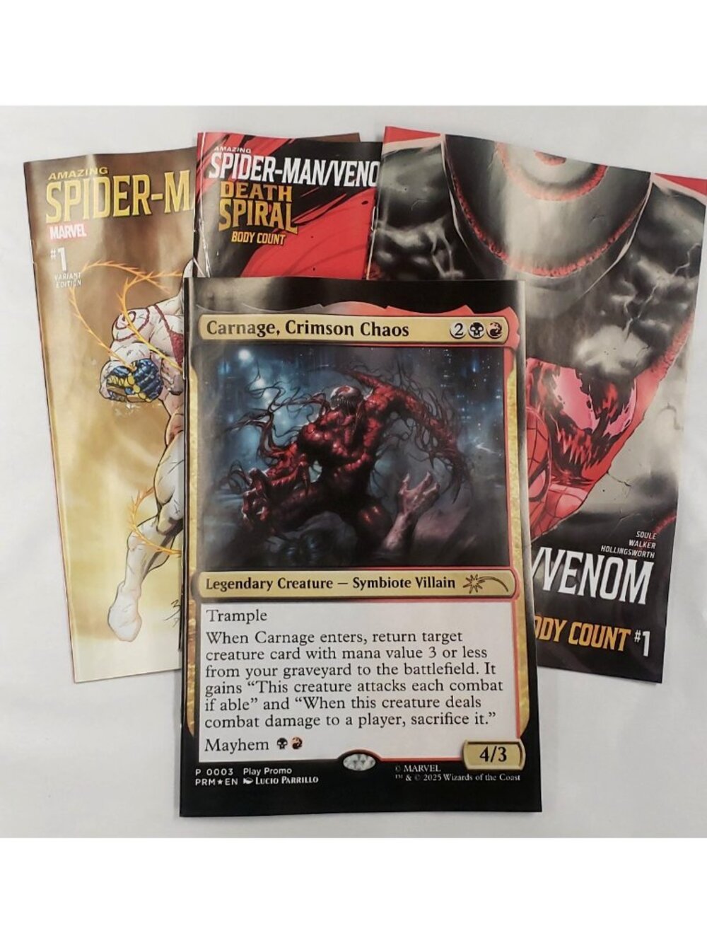 Spider-Man Venom: Death Spiral #1 Variant Set A B C D MTG Parrillo Soule VF NM
